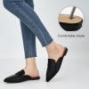 imageMules for Women Slingback Flats Comfortable Pointed Toe Backless Loafers Business Casual Shoes Dressy Slides 2025Black