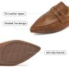 imageMules for Women Slingback Flats Comfortable Pointed Toe Backless Loafers Business Casual Shoes Dressy Slides 2025Brown