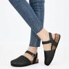 imageAlicegana Closed Toe Sandals for Women  Arch Support Dressy Flat Sandals Comfortable Summer Shoes 2025Black