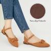 imageAlicegana Flats for Women Shoes 2025 Dressy Closed Pointed Toe Ballet Shoes Comfortable Business Casual Wedding FootwearLightbrown