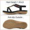 imageAlicegana Womens Sandals Orthopedic Shoes Comfortable Arch Support Dressy Bohemian Flats 2025 for Walking Beach VacationBlack