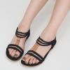 imageAlicegana Womens Sandals Summer Dressy Gladiator Comfortable Walking Shoes Non Slip Casual Beach FlatsBlack