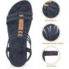 imageAlicegana Womens Sandals Summer Dressy Gladiator Comfortable Walking Shoes Non Slip Casual Beach FlatsDarkblue
