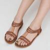 imageAlicegana Womens Sandals Summer Dressy Gladiator Comfortable Walking Shoes Non Slip Casual Beach FlatsLightbrown
