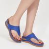 imageAlicegana Womens Sandals Wedge Shoes Comfortable Dressy Summer Flip Flops Casual Walking Beach SlidesBlue