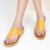 imageAlicegana Womens Sandals Wedge Shoes Comfortable Dressy Summer Flip Flops Casual Walking Beach SlidesYellow