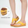 imageAlicegana Womens Sandals Wedge Shoes Comfortable Dressy Summer Flip Flops Casual Walking Beach SlidesYellow