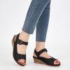 imageAlicegana Womens Wedge Sandals Comfortable Low Heel Dressy Summer Platform Shoes Ankle Strap Casual Non Slip WedgesBlack