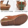 imageAlicegana Womens Wedge Sandals Comfortable Low Heel Dressy Summer Platform Shoes Ankle Strap Casual Non Slip WedgesBrown