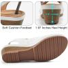 imageAlicegana Womens Wedge Sandals Comfortable Low Heel Dressy Summer Platform Shoes Ankle Strap Casual Non Slip WedgesWhite
