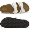 imageCork Footbed Sandals for Women  Comfortable Memory Foam Arch Support Slides 2025 Beach Vacation EssentialsWhite