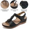 imageWedge Sandals for Women 2025 Comfortable Low Heel Dressy Summer Platform Ankle Strap Sandals for Beach VacationBlack