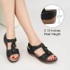 imageWedge Sandals for Women 2025 Comfortable Low Heel Dressy Summer Platform Ankle Strap Sandals for Beach VacationBlack