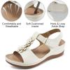 imageWedge Sandals for Women 2025 Comfortable Low Heel Dressy Summer Platform Ankle Strap Sandals for Beach VacationWhite