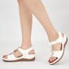 imageWedge Sandals for Women 2025 Comfortable Low Heel Dressy Summer Platform Ankle Strap Sandals for Beach VacationWhite