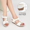 imageWedge Sandals for Women 2025 Comfortable Low Heel Dressy Summer Platform Ankle Strap Sandals for Beach VacationWhite