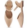 imageAlicegana Womens Sandals Flat Shoes  Closed Pointed Toe Dressy Flats 2025 Comfortable Business Casual Walking SandalApricot