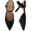 imageAlicegana Womens Sandals Flat Shoes  Closed Pointed Toe Dressy Flats 2025 Comfortable Business Casual Walking SandalBlack