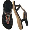 imageAlicegana Womens Sandals Orthopedic Shoes Comfortable Arch Support Dressy Bohemian Flats 2025 for Walking Beach VacationBlack