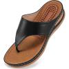 imageAlicegana Womens Sandals Wedge Shoes Comfortable Dressy Summer Flip Flops Casual Walking Beach SlidesBlack