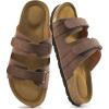 imageCork Footbed Sandals for Women  Comfortable Memory Foam Arch Support Slides 2025 Beach Vacation EssentialsBrown