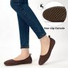 imageAlicegana Ballet Flats for Women Dressy Round Toe Slip on Suede Comfortable Women Shoes Casual Work Walking Loafers 2025Coffee