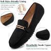 imageAlicegana Loafers for Women Casual Shoes  Comfortable Slip On Penny Loafers Work Dress Business Driving Walking FlatsBlack Suede