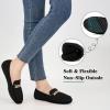 imageAlicegana Loafers for Women Casual Shoes  Comfortable Slip On Penny Loafers Work Dress Business Driving Walking FlatsBlack Suede