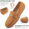 imageAlicegana Loafers for Women Casual Shoes  Comfortable Slip On Penny Loafers Work Dress Business Driving Walking FlatsBrown Suede