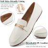 imageAlicegana Loafers for Women Casual Shoes  Comfortable Slip On Penny Loafers Work Dress Business Driving Walking FlatsWhite