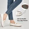 imageAlicegana Loafers for Women Casual Shoes  Comfortable Slip On Penny Loafers Work Dress Business Driving Walking FlatsWhite