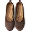 imageAlicegana Ballet Flats for Women Dressy Round Toe Slip on Suede Comfortable Women Shoes Casual Work Walking Loafers 2025Coffee