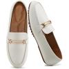 imageAlicegana Loafers for Women Casual Shoes  Comfortable Slip On Penny Loafers Work Dress Business Driving Walking FlatsWhite