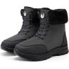 imageAlicegana Winter Snow Boots for Women Warm Fur Lined Anti Slip Waterproof Mid Calf Boot Comfortable Lace Up Outdoor Winter Shoes 2025Grey