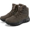 imageMens Winter Snow Boots Insulated Warm Fur Lined Non Slip Outdoor Shoes for Hiking WalkingGreen