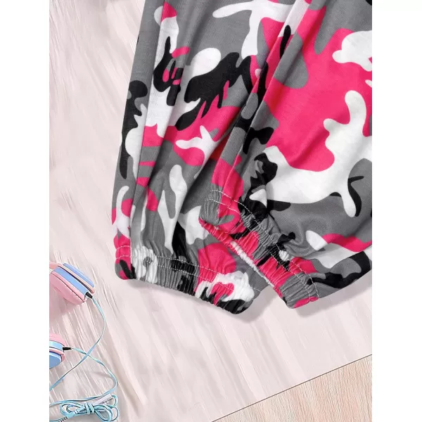 Girls 2 Piece Outfits Kids Clothes Cute Cool Girl Crop Tops + Camouflage Pants Summer Clothing Sets