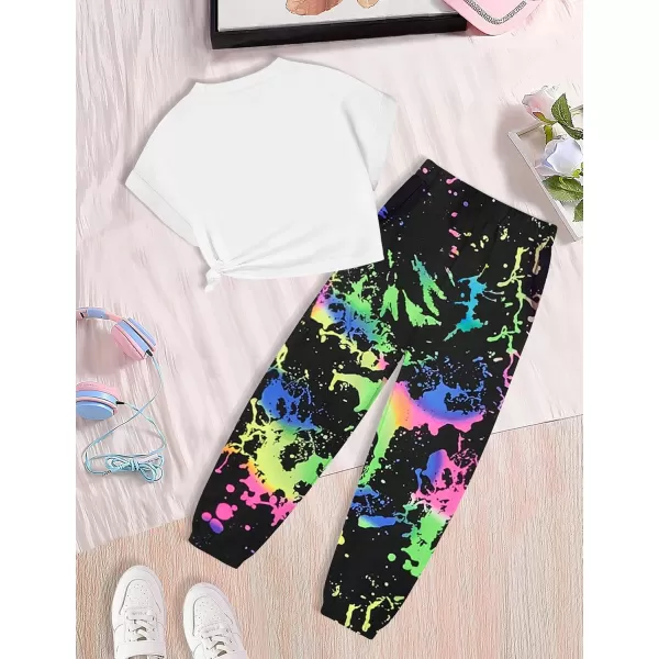 Girls 2 Piece Outfits Kids Clothes Cute Cool Girl Crop Tops + Camouflage Pants Summer Clothing Sets