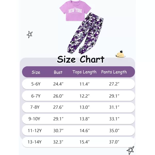 Girls 2 Piece Outfits Kids Clothes Cute Cool Girl Crop Tops + Camouflage Pants Summer Clothing Sets