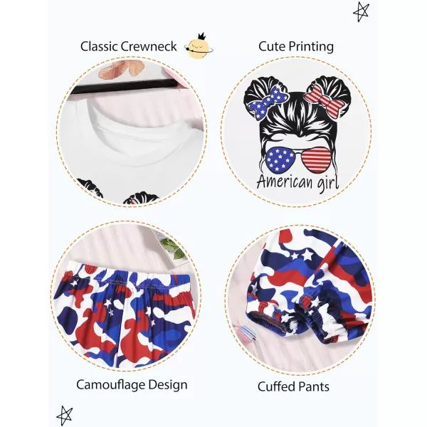 Girls 2 Piece Outfits Kids Clothes Cute Cool Girl Crop Tops + Camouflage Pants Summer Clothing Sets