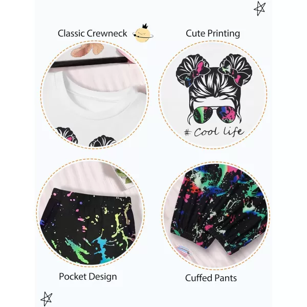 Girls 2 Piece Outfits Kids Clothes Cute Cool Girl Crop Tops + Camouflage Pants Summer Clothing Sets