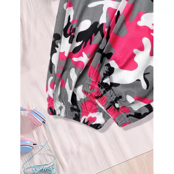 Girls 2 Piece Outfits Kids Clothes Cute Cool Girl Crop Tops + Camouflage Pants Summer Clothing Sets