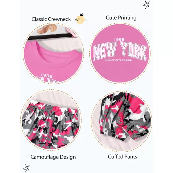 Girls 2 Piece Outfits Kids Clothes Cute Cool Girl Crop Tops + Camouflage Pants Summer Clothing Sets