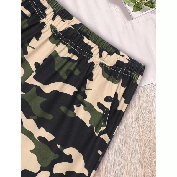 Girls 2 Piece Outfits Kids Clothes Cute Cool Girl Crop Tops + Camouflage Pants Summer Clothing Sets