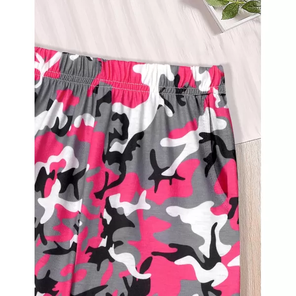 Girls 2 Piece Outfits Kids Clothes Cute Cool Girl Crop Tops + Camouflage Pants Summer Clothing Sets