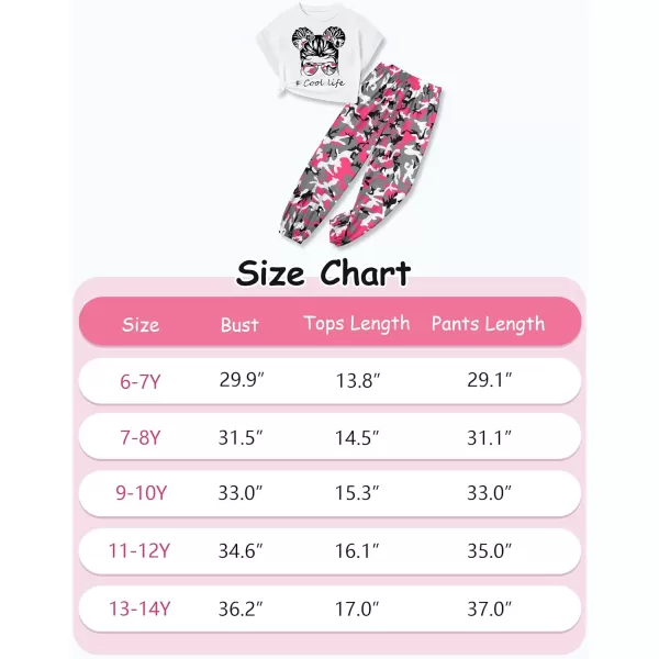 Girls 2 Piece Outfits Kids Clothes Cute Cool Girl Crop Tops + Camouflage Pants Summer Clothing Sets