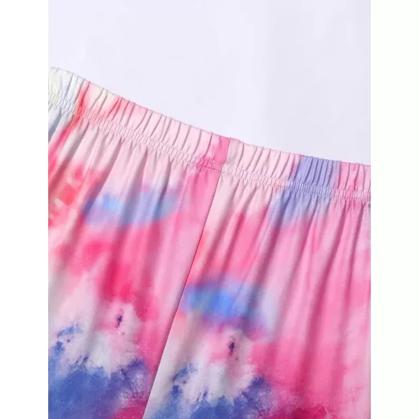 Girls Clothes Summer Outfits Tie Dye Sunshine Printing T-shirts + Shorts 2 Piece Girl Clothing Set