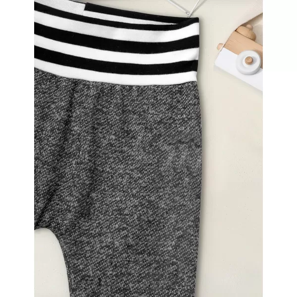 Newborn Baby Boy Clothes New To The Crew Letter Print Romper+Pants+Striped Hat 3pcs Infant Outfits Set