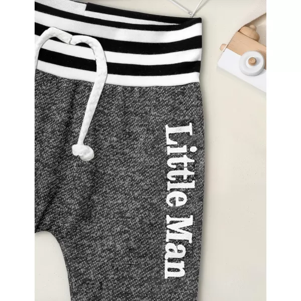 Newborn Baby Boy Clothes New To The Crew Letter Print Romper+Pants+Striped Hat 3pcs Infant Outfits Set