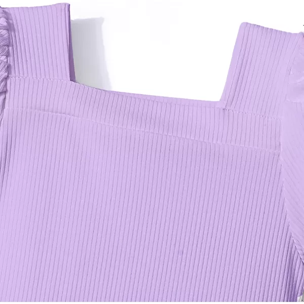 Toddler Little Girl Clothes Outfits Set Square Neck Tops + Pleated Pants + Headband 3pcs Kids Clothing