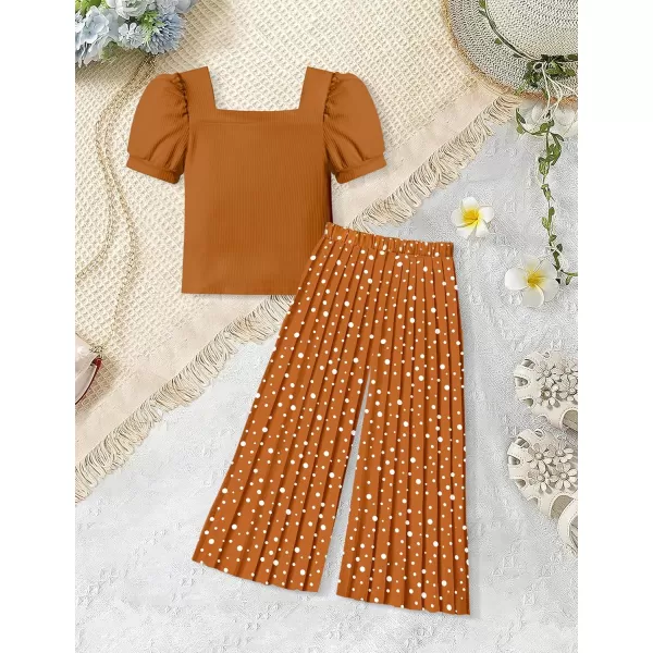 Toddler Little Girl Clothes Outfits Set Square Neck Tops + Pleated Pants + Headband 3pcs Kids Clothing